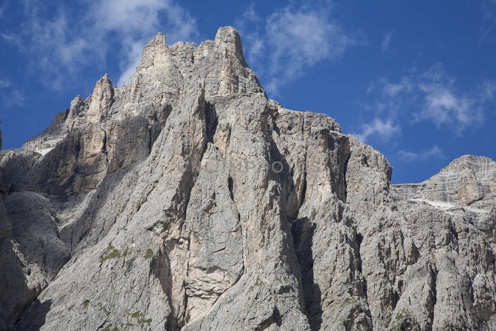 Barren peaks of the mountain range the Dolomites - Italy.
