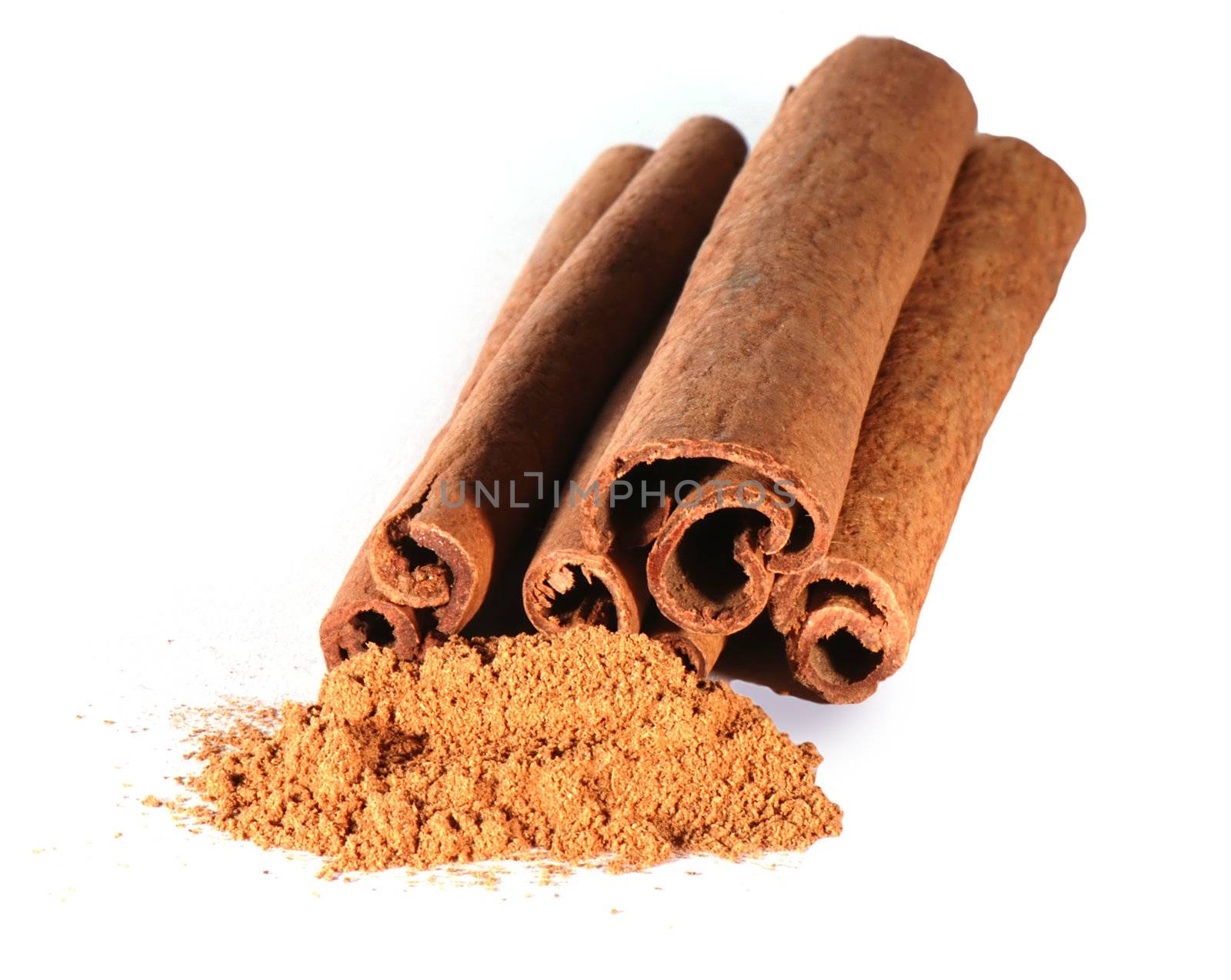 Cinnamon isolated on white background