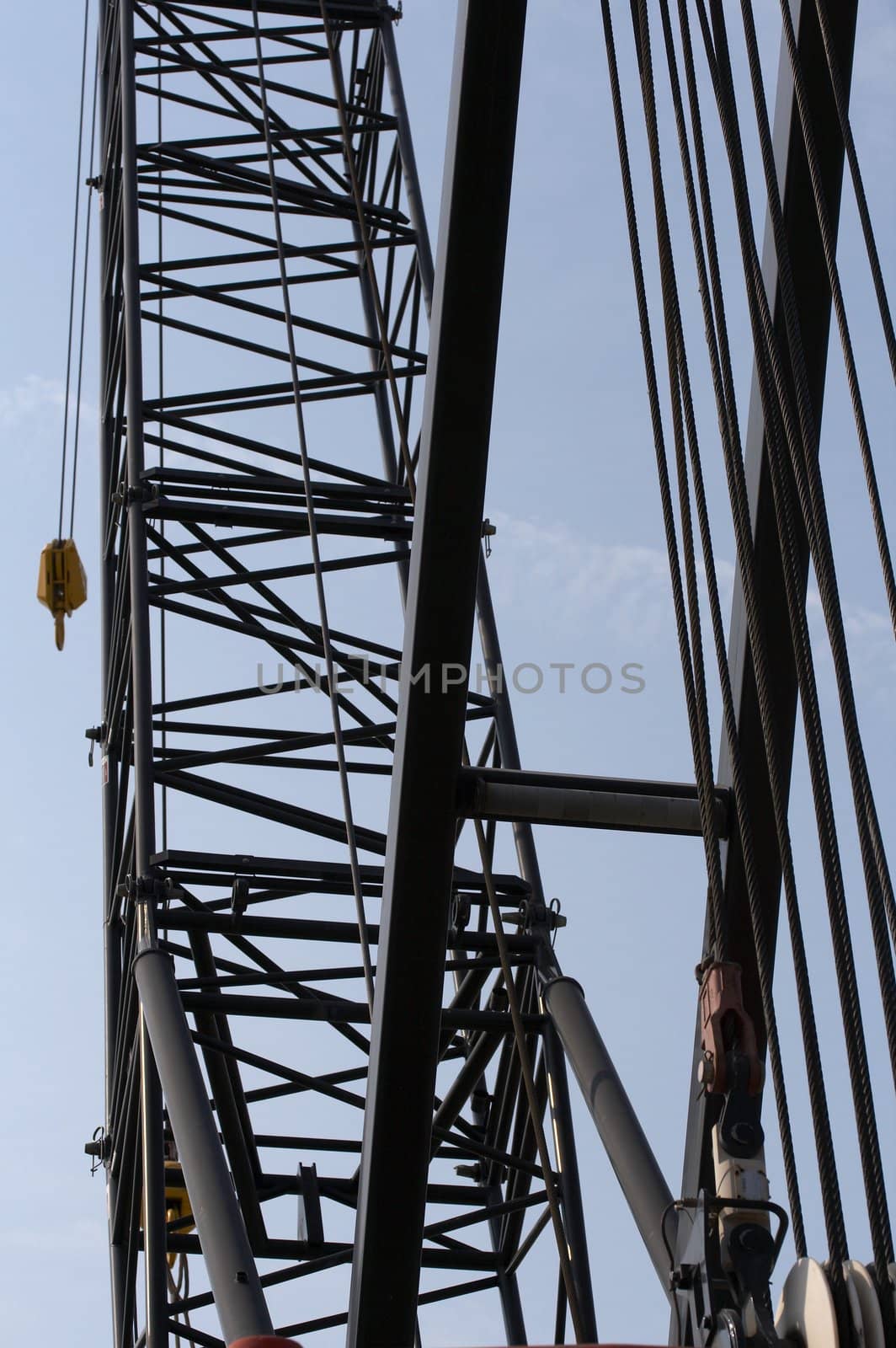 a picture of a crane in the sky