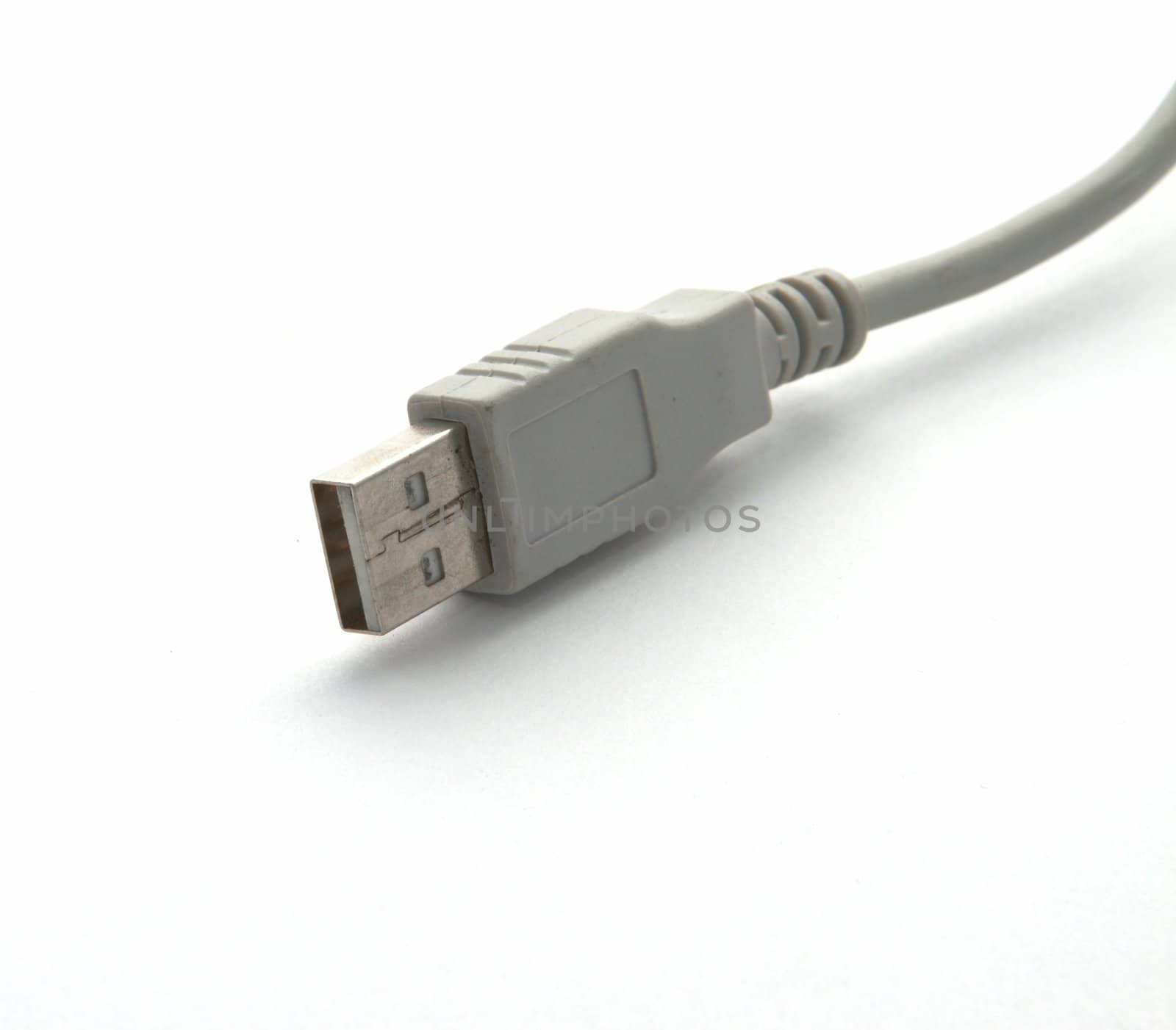 USB connector on a white background