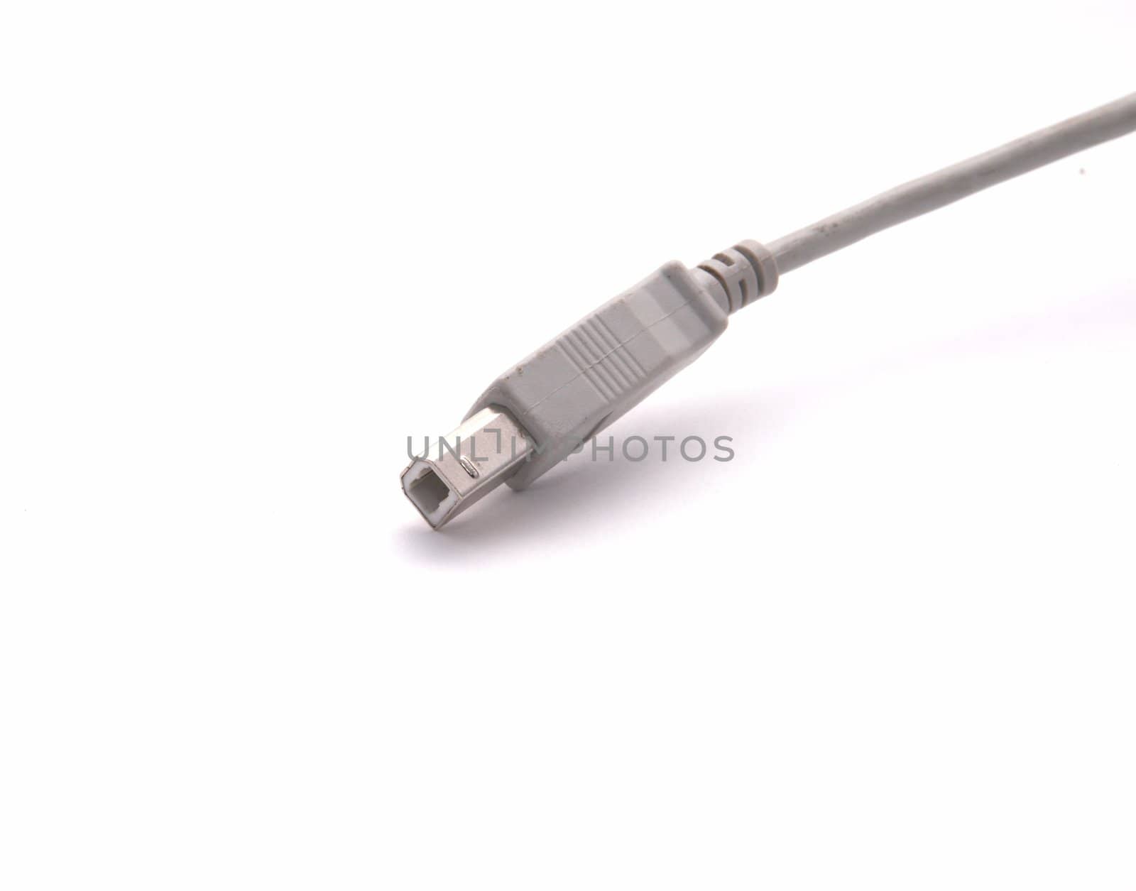 USB connector on a white background