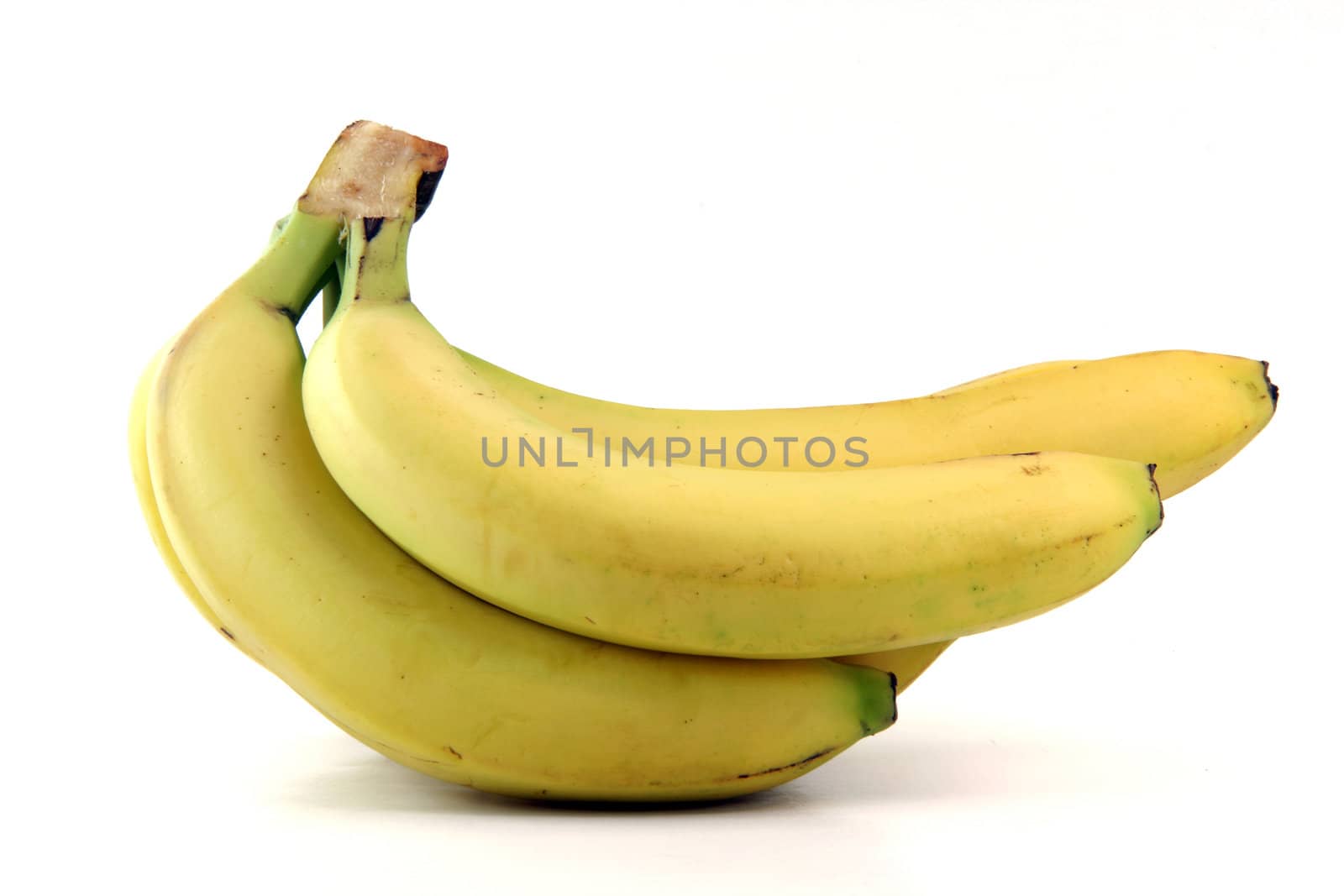 profile bunch of banana isolated on white background healthy eating and agriculture