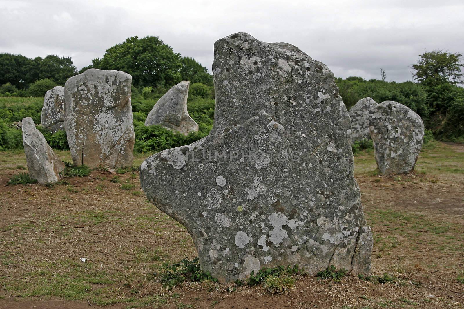 near Erdeven, Alignements de Kerzerho, Brittany, stone graves