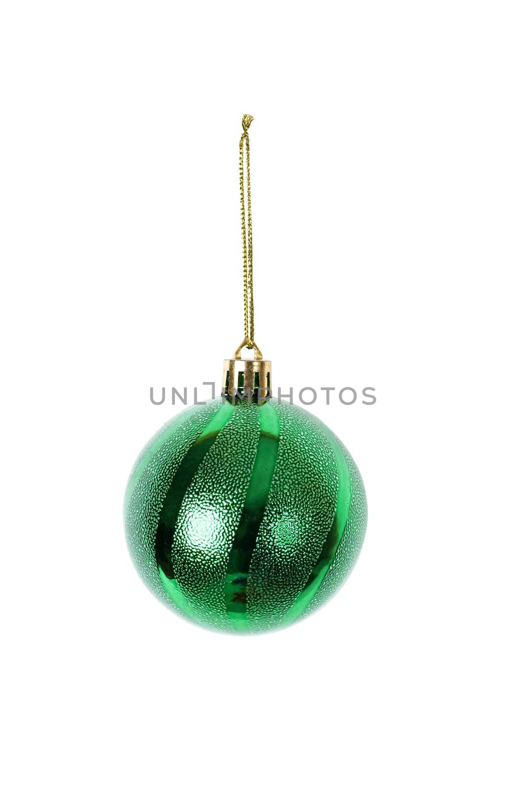 green christmas decoration isolated on white background