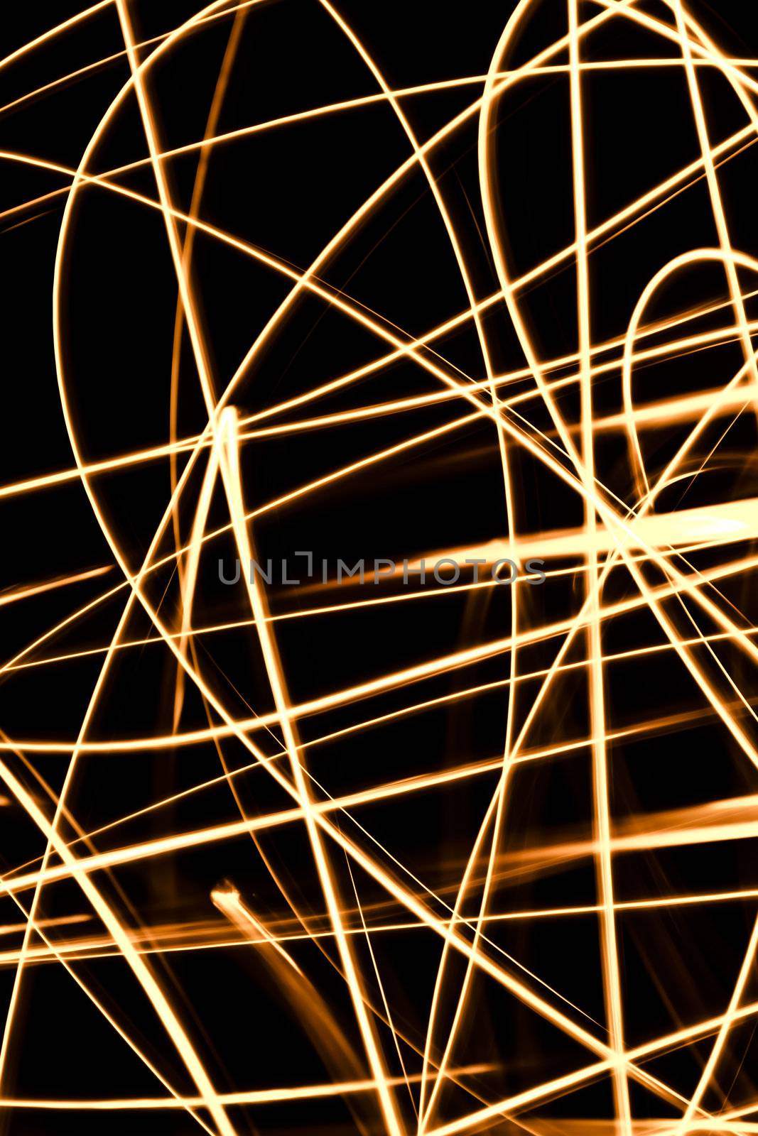 abstract chaos fire rays on dark background