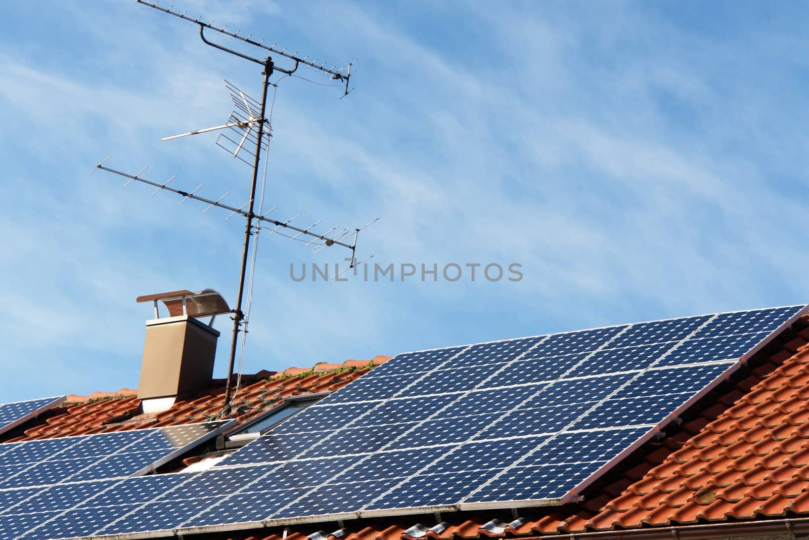 Solar-cells on a roof