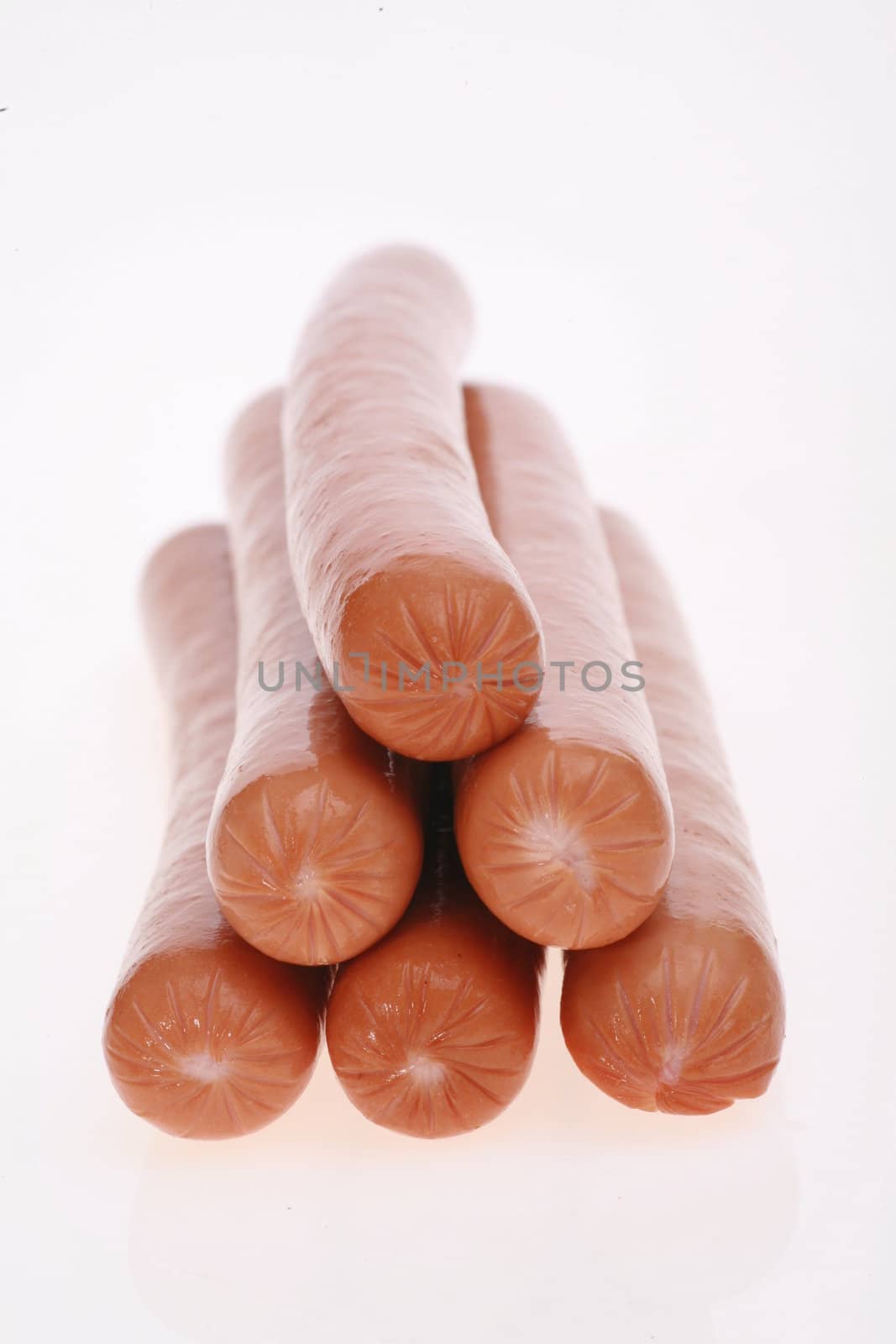 Frankfurter sausages isolated