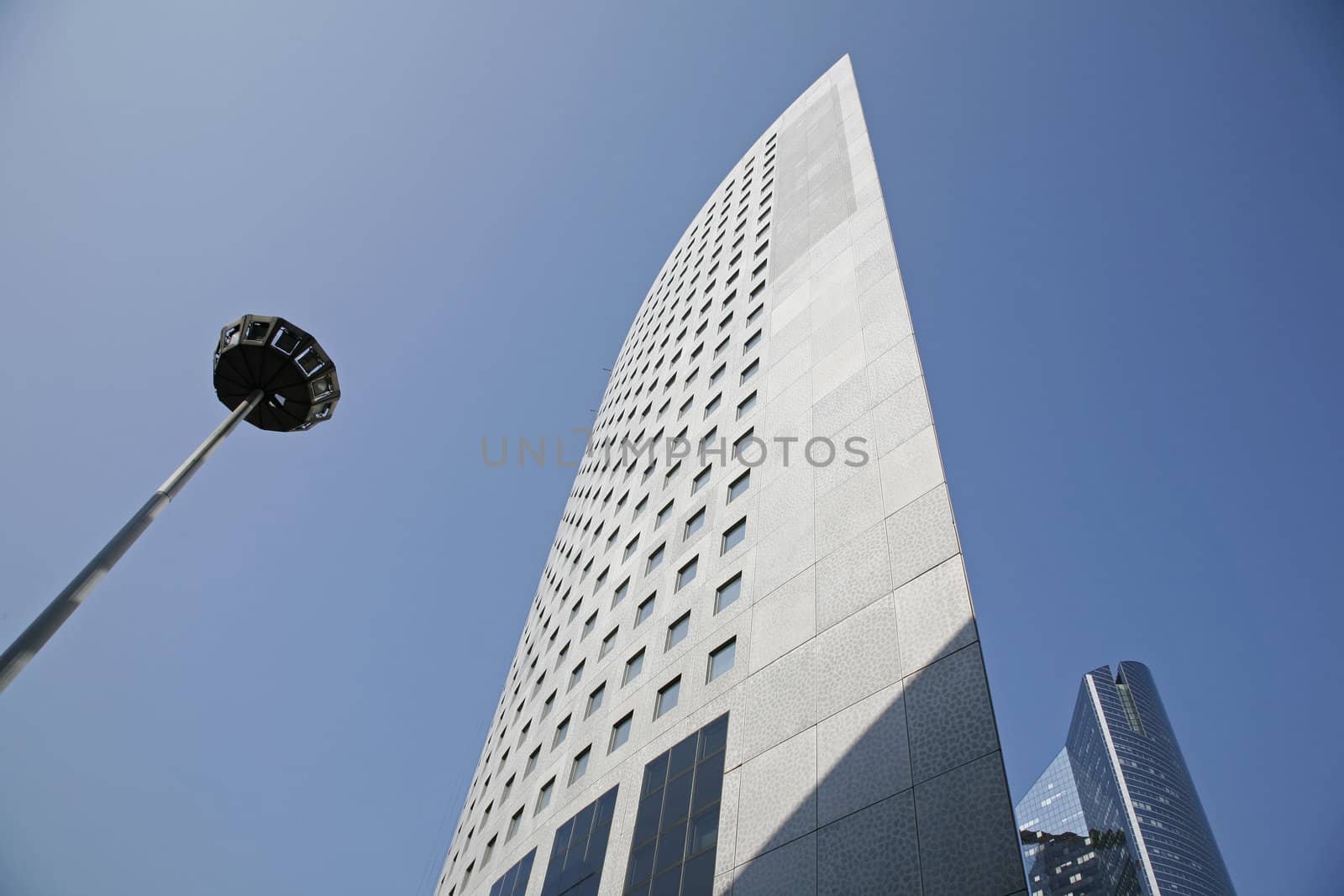 Futuristic corporate office buildings - La Defense, Paris.