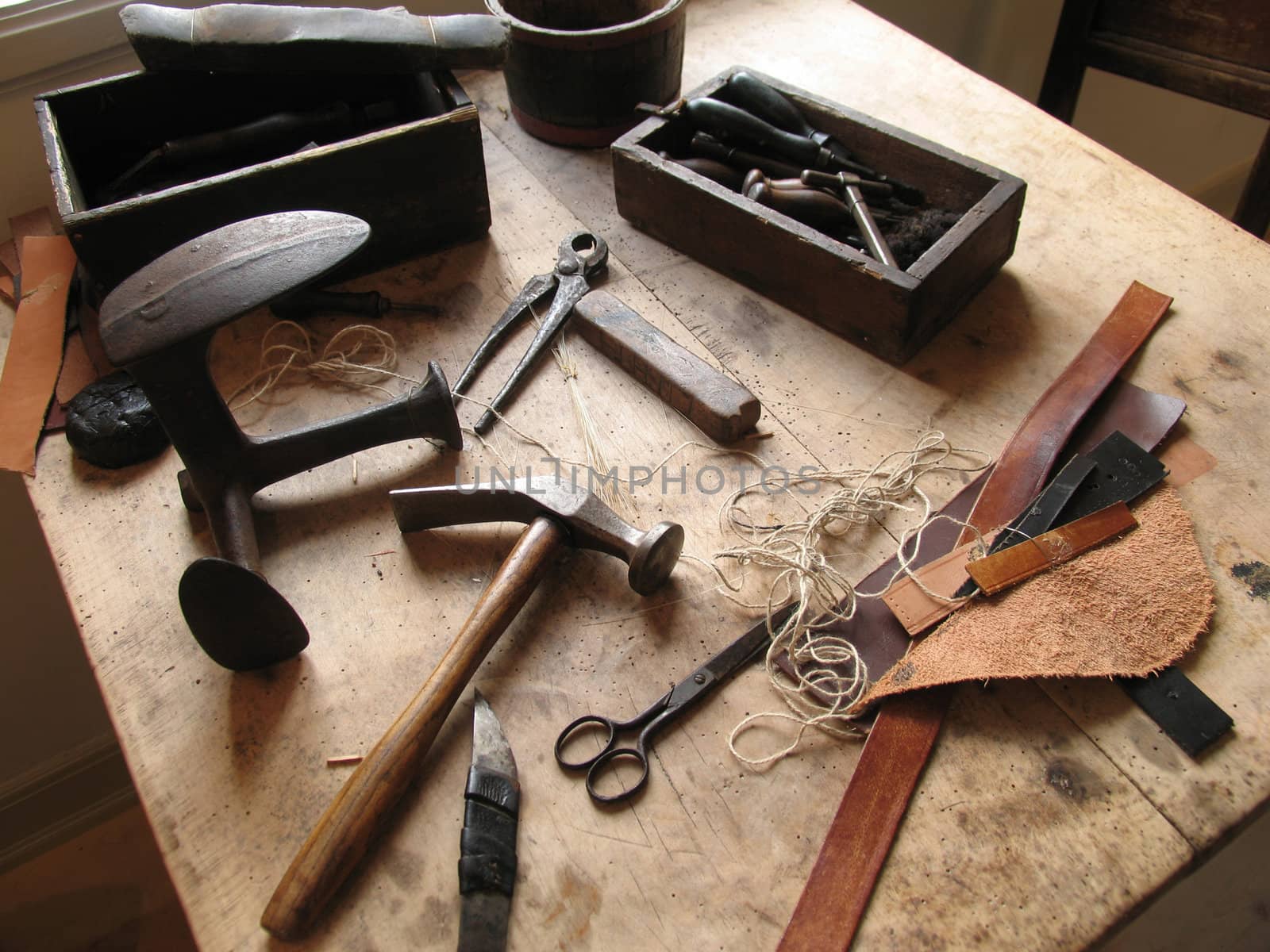 Interior from old shoemakers workshop.