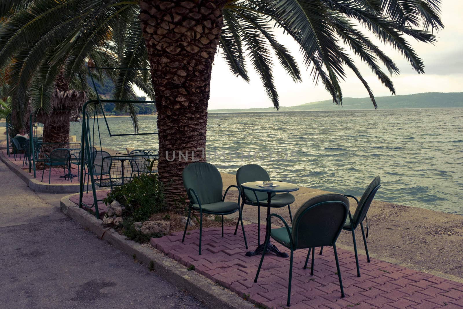 Cafe by teh Adriatic Sea by ABCDK