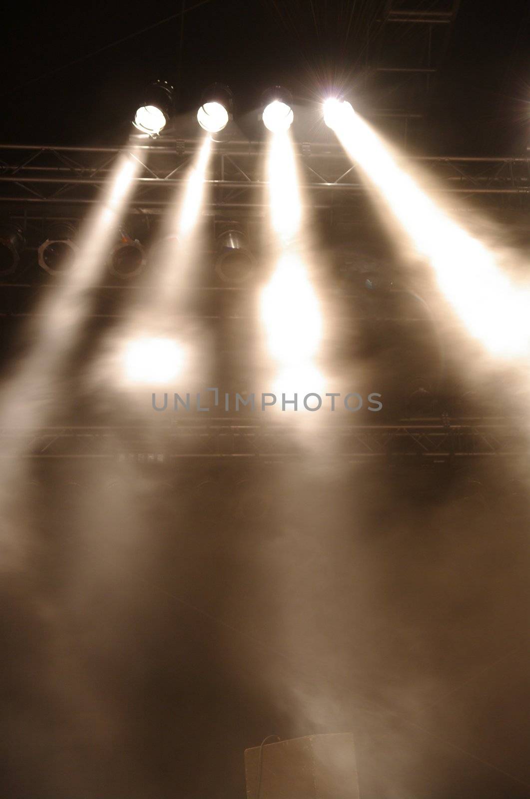 Disco lights at a big pop concert