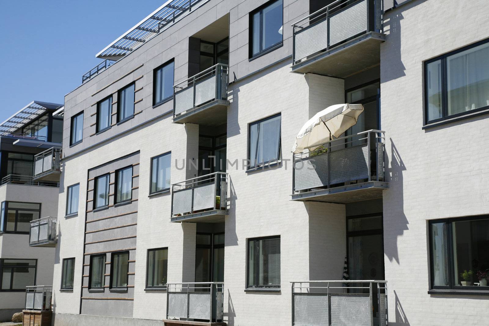 New apartment building at the waterfront of Nyborg, Denmark