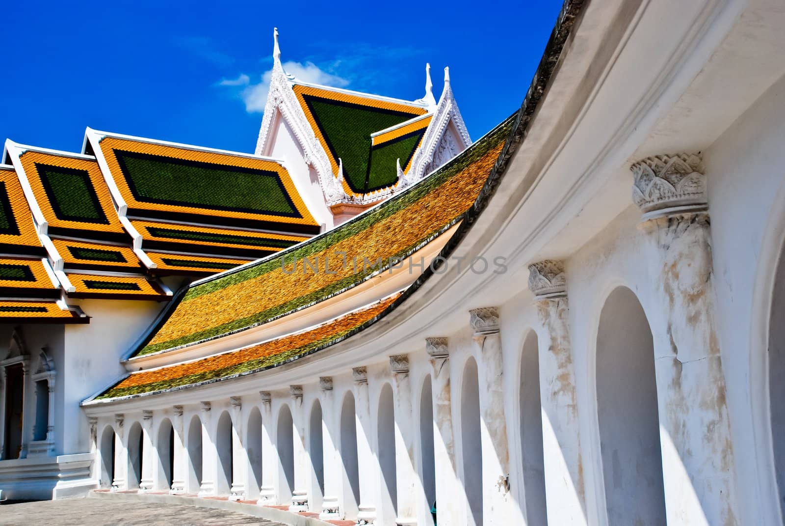 Temple of Thailand, locate in East of Bangkok, taken on a sunny day
