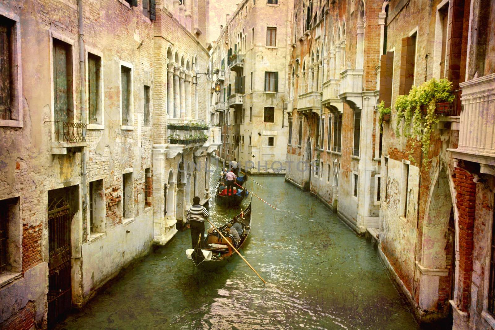 Gondolas urban Venice by ABCDK