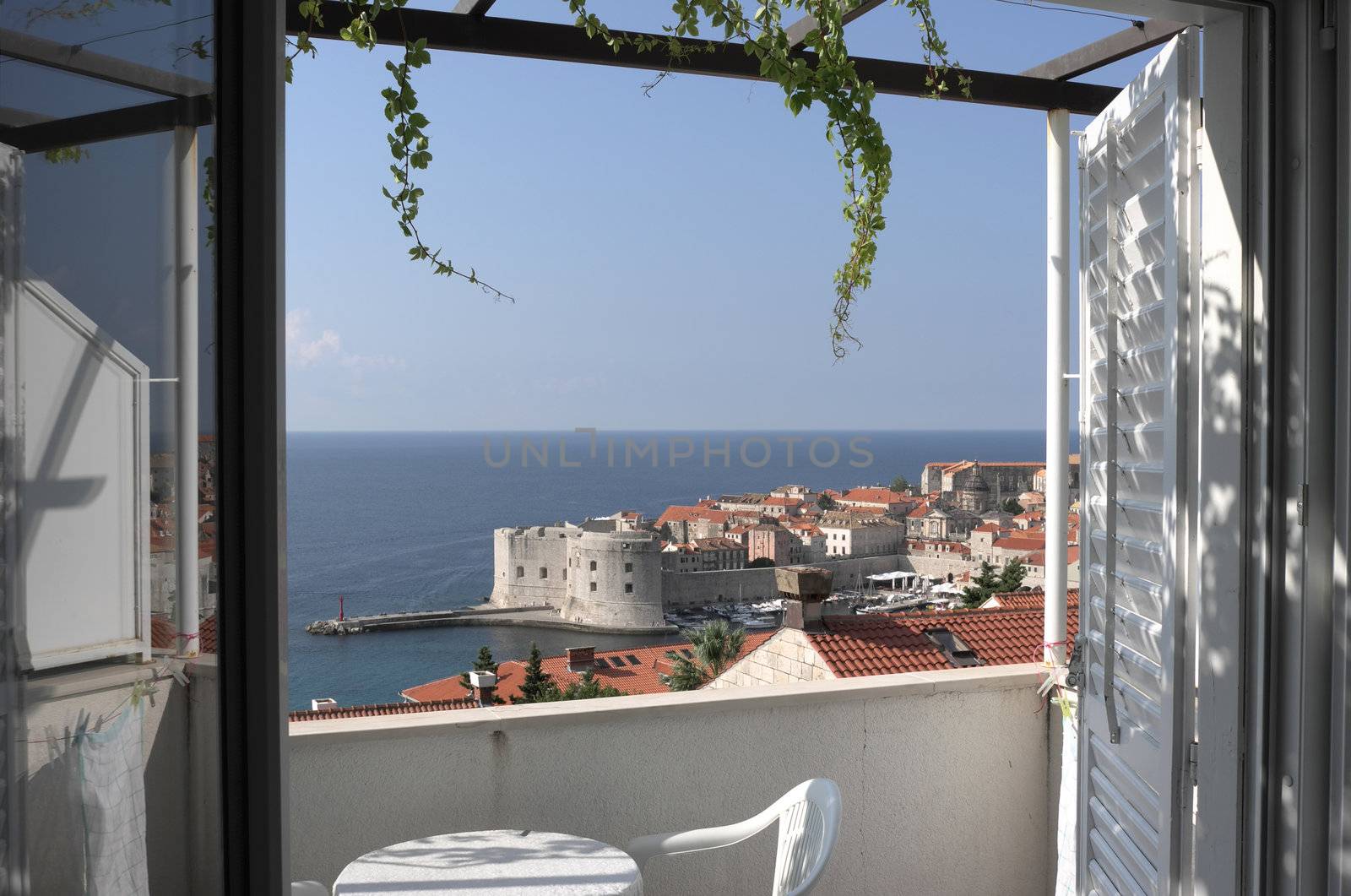A beautiful view from my room in Dubrovnik, Croatia.