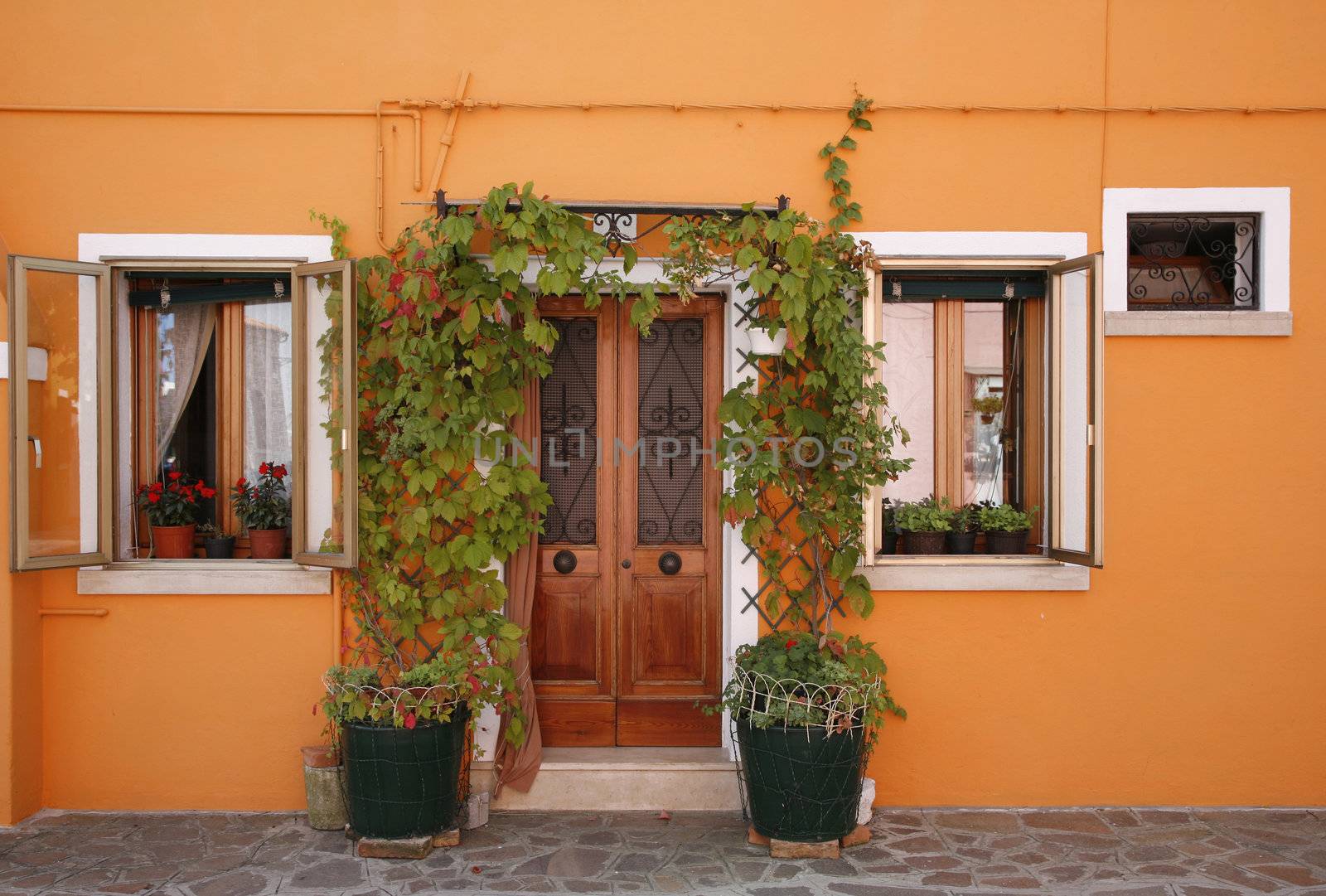 Vibrant house on the island of Burano in the Venetian lagoon - Italy. Just 30 minutes by boat from the centre of the town.
