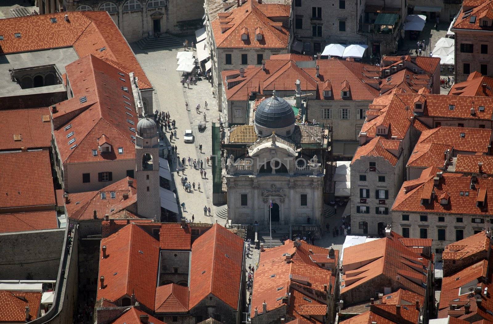 Saint Blaise church, aerial view. Dubrovnik Croatia