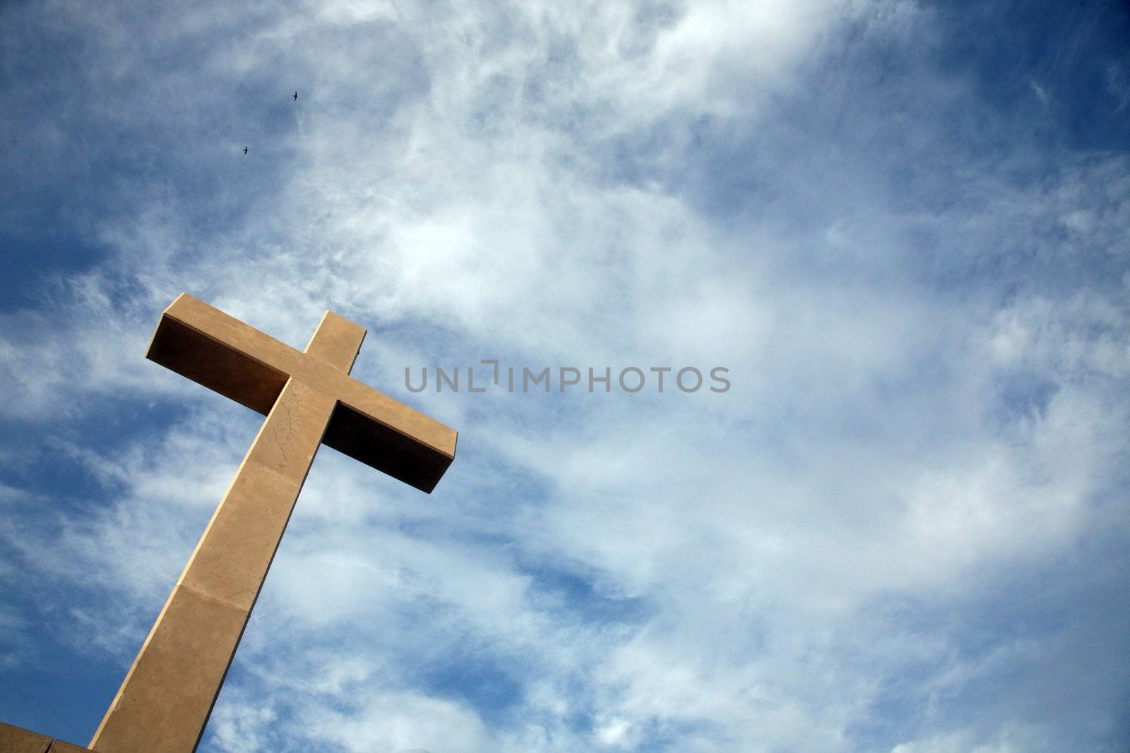 Cross on the hill above Dubrovnik, Croatia