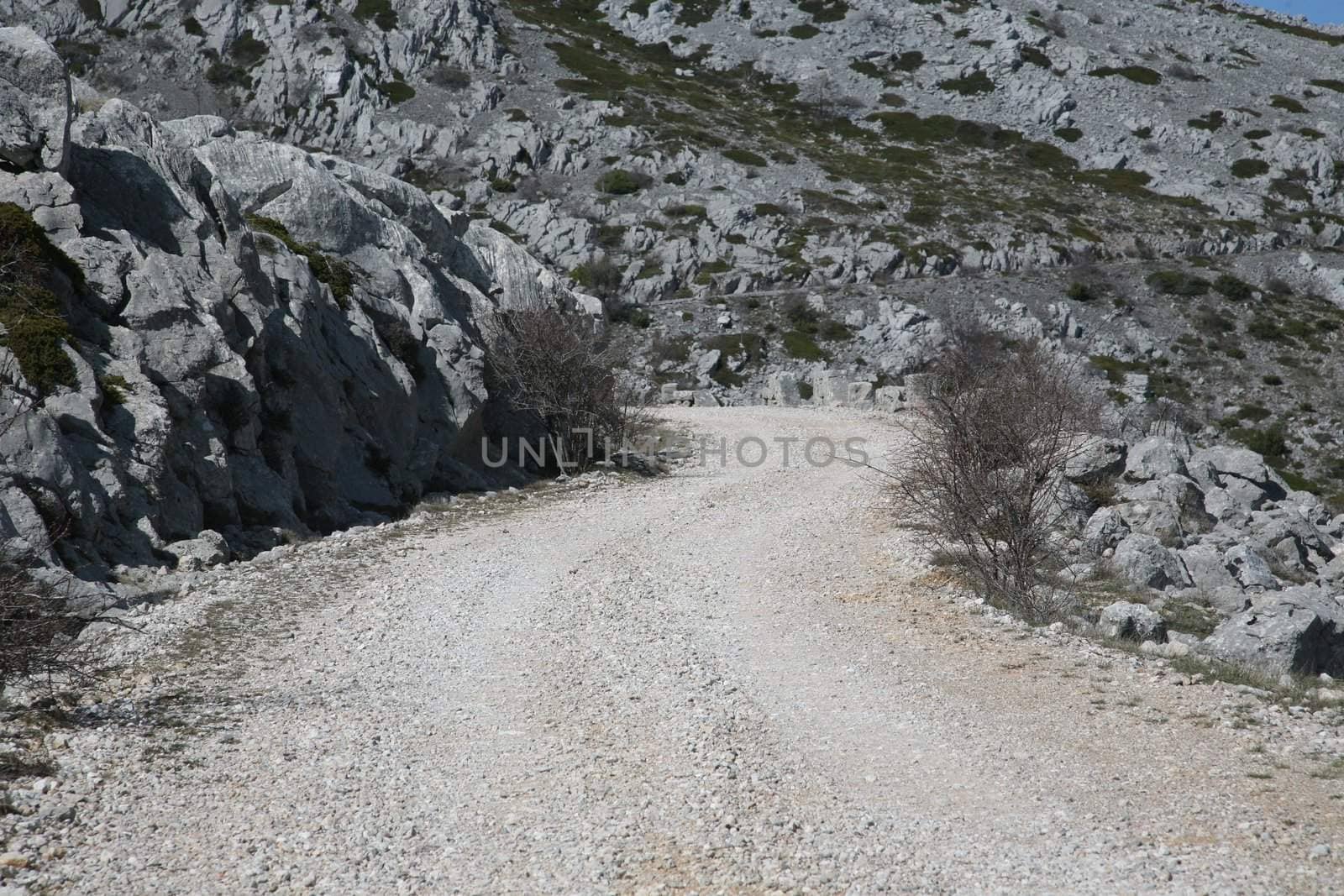 Road on mountain Velebit - Croatia