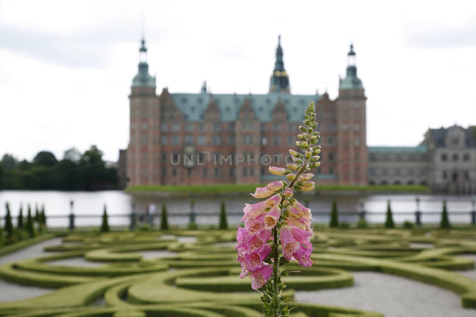 The baroque garden of Frederiksborg Castle, Denmark