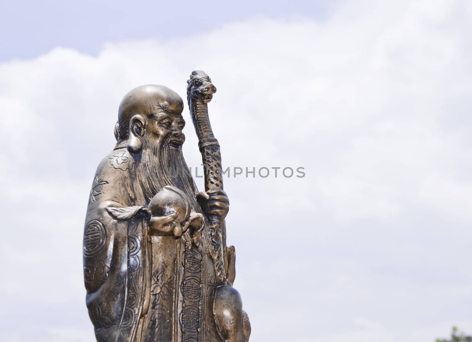 Statue of Longevity Deity by Sukha