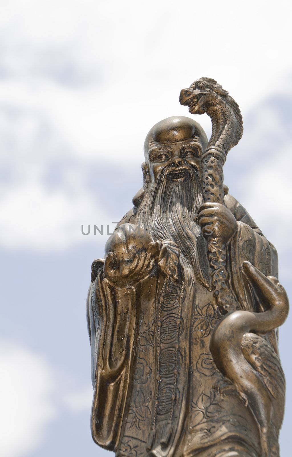 Statue of Longevity Deity by Sukha