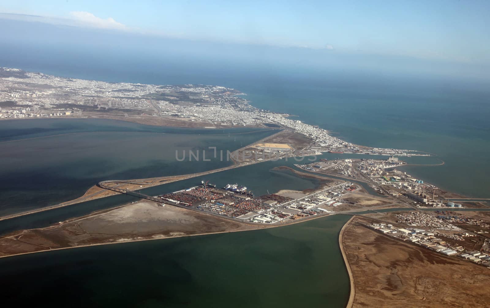 Tunis industrial zone, aerial view