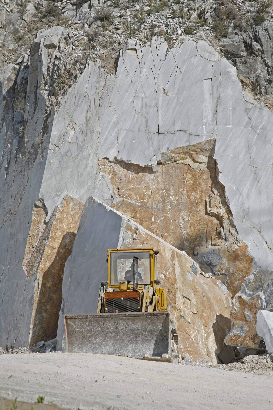 Marble quarry in the mountains near Carrara - Tuscany - Italy.