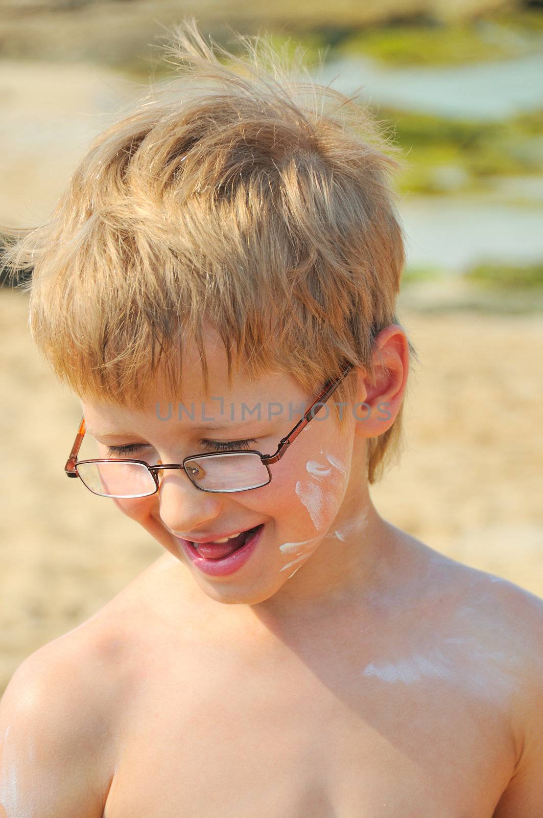 Boy with  cream on your face by ben44