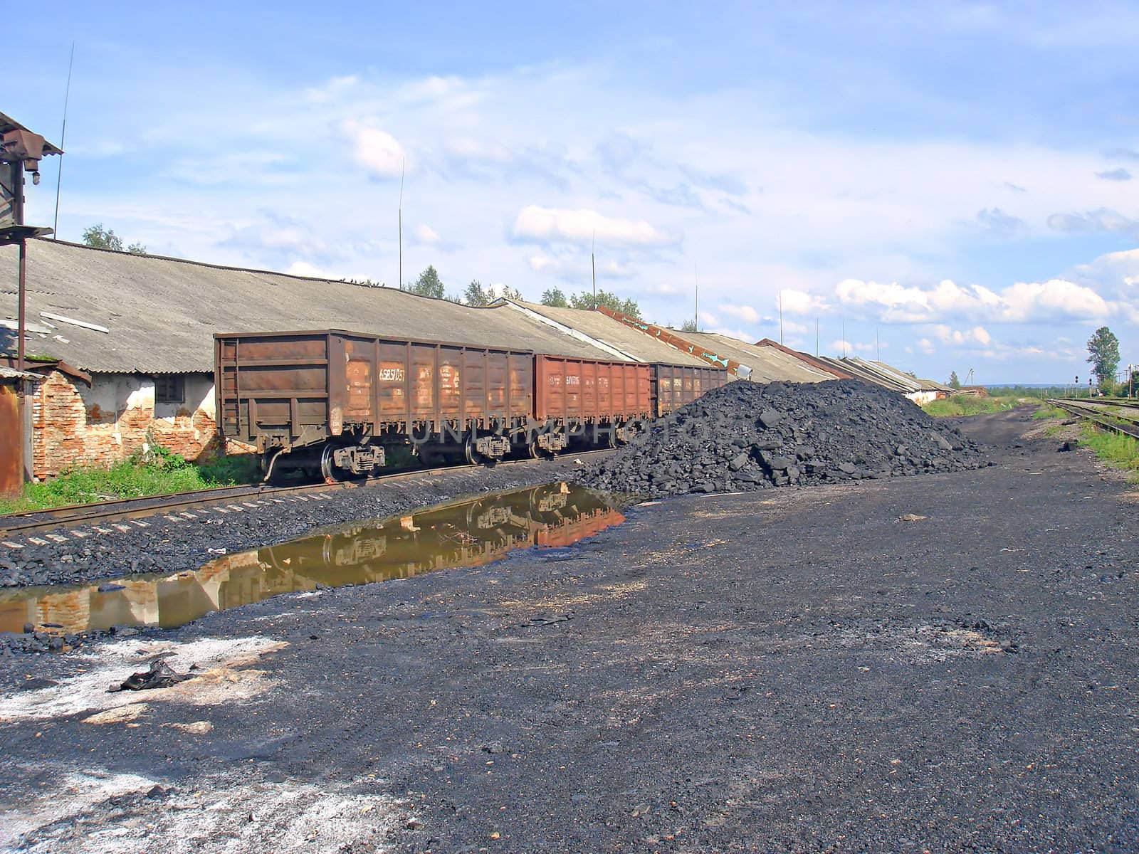 unloading of coal from coach