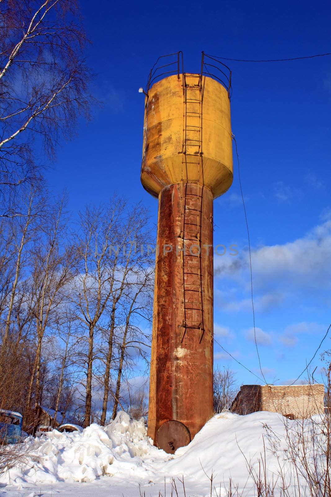 aging water tower