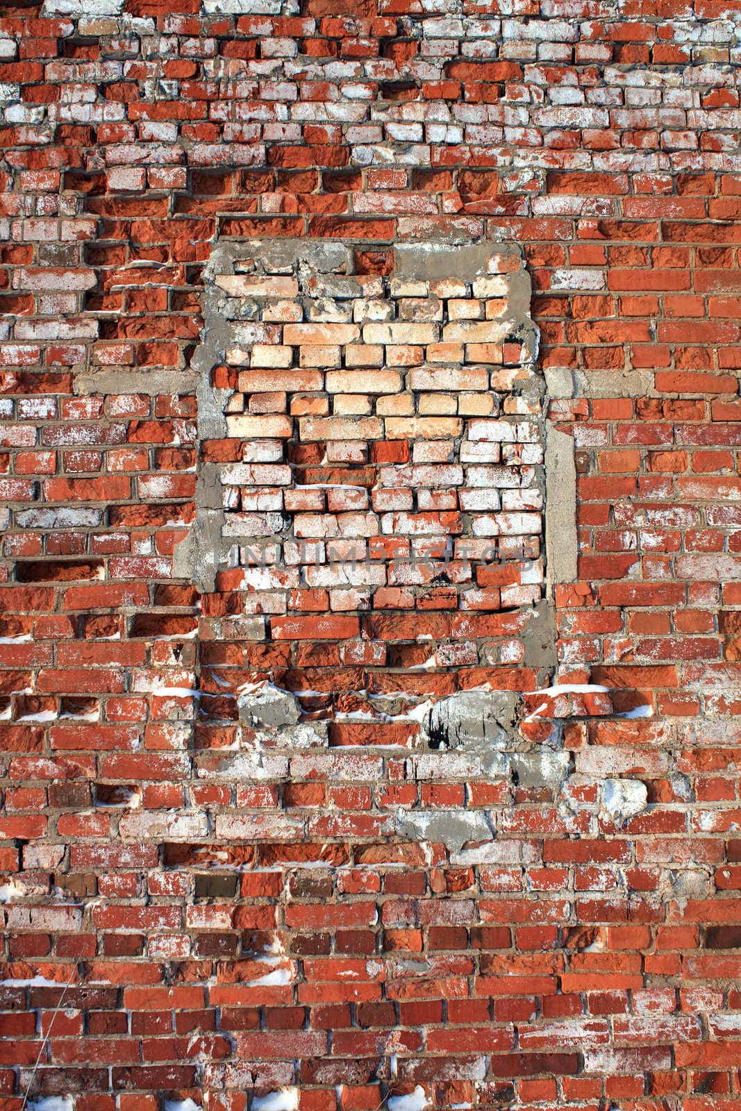 aging brick wall