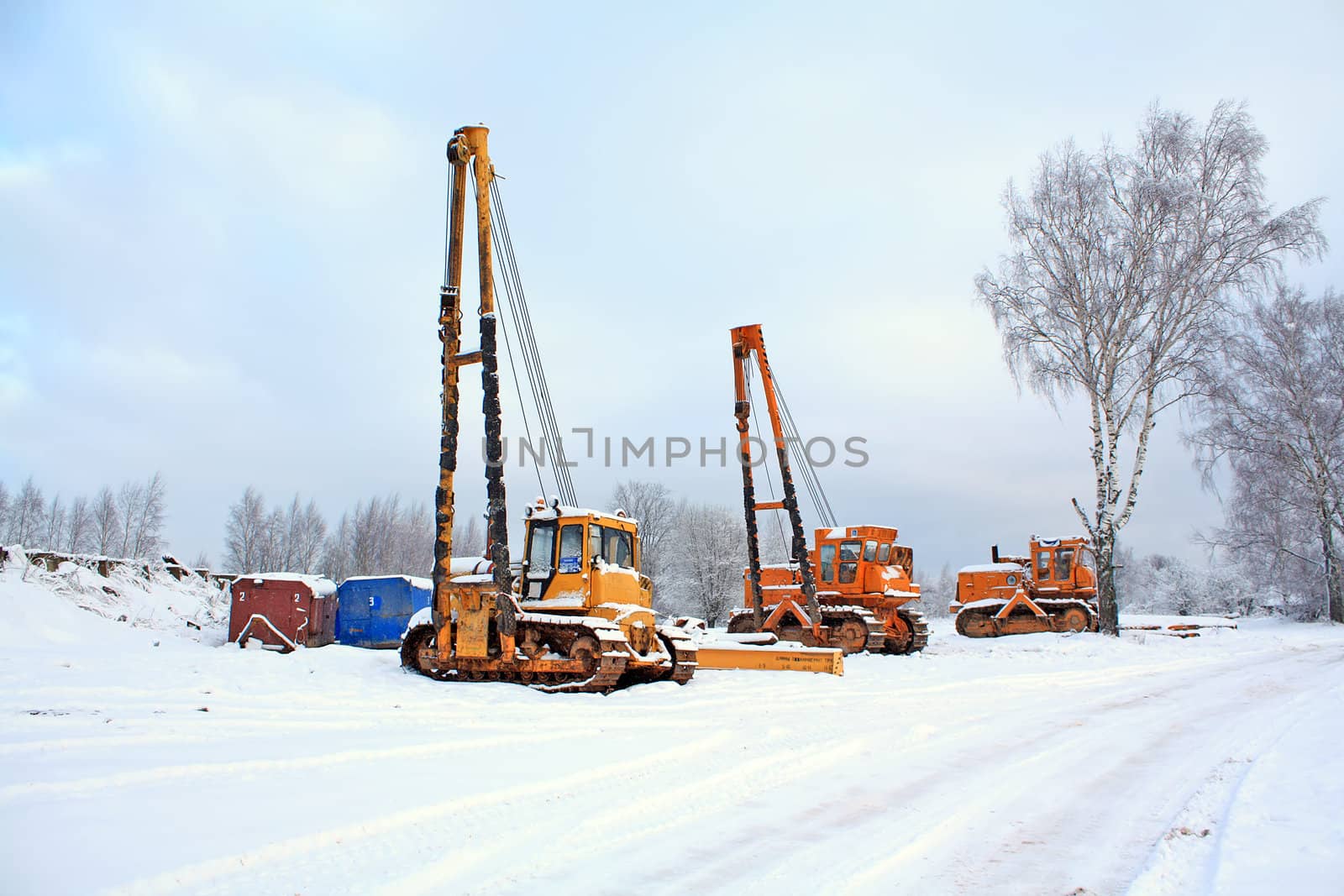 machines on construction of the gasmain