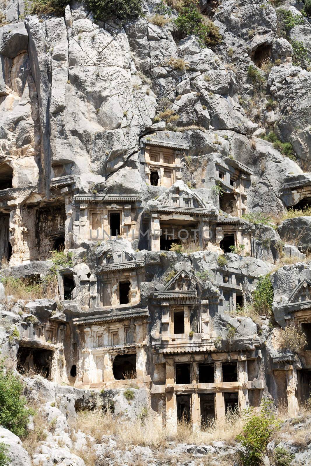 Ancient Lycian tombs in Myra by magraphics