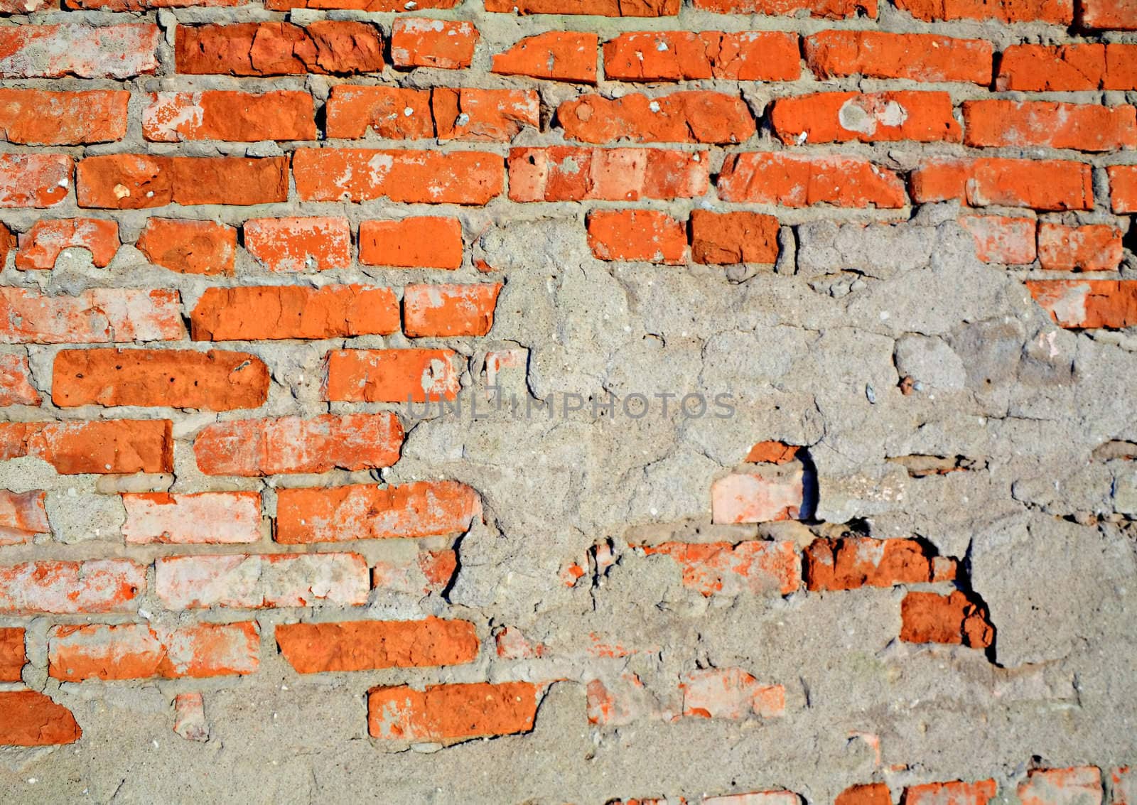 destroyed brick construction