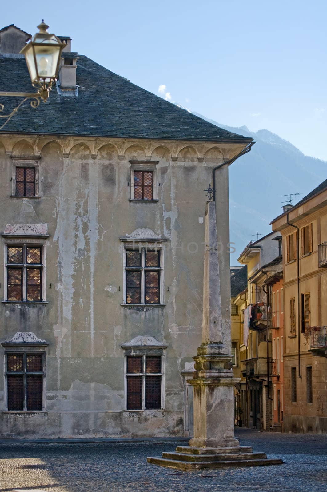 Ancient Italian square in Northern Piedmont