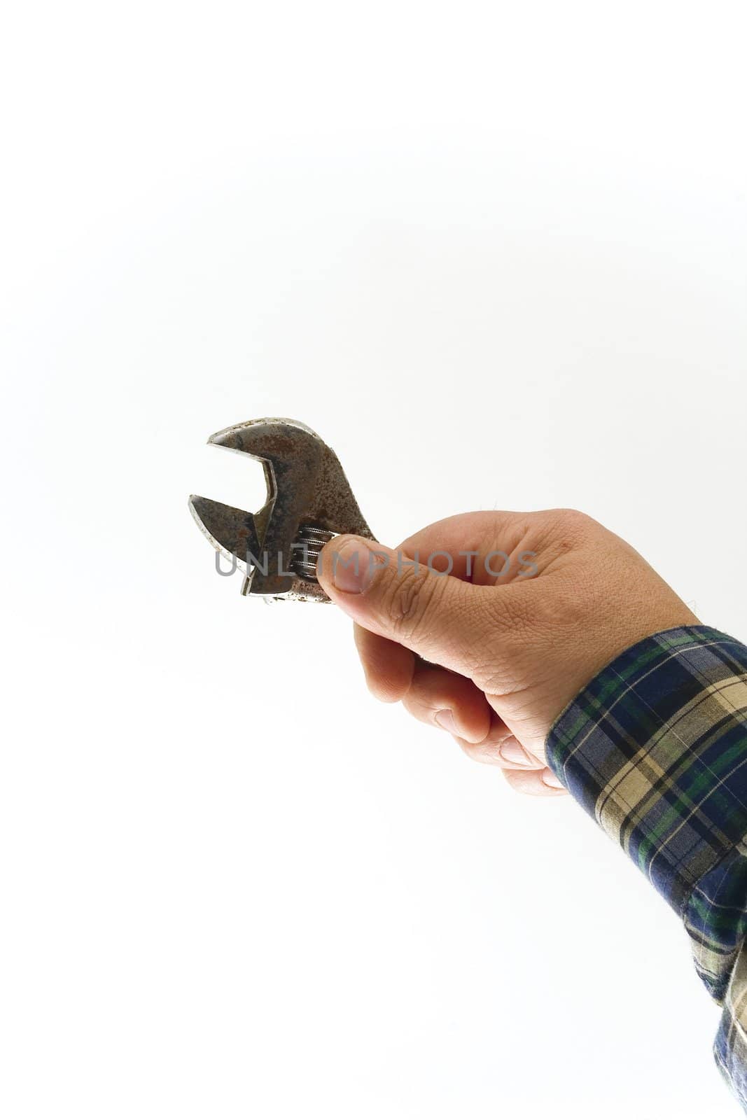 Hand with wrench by Vladimir