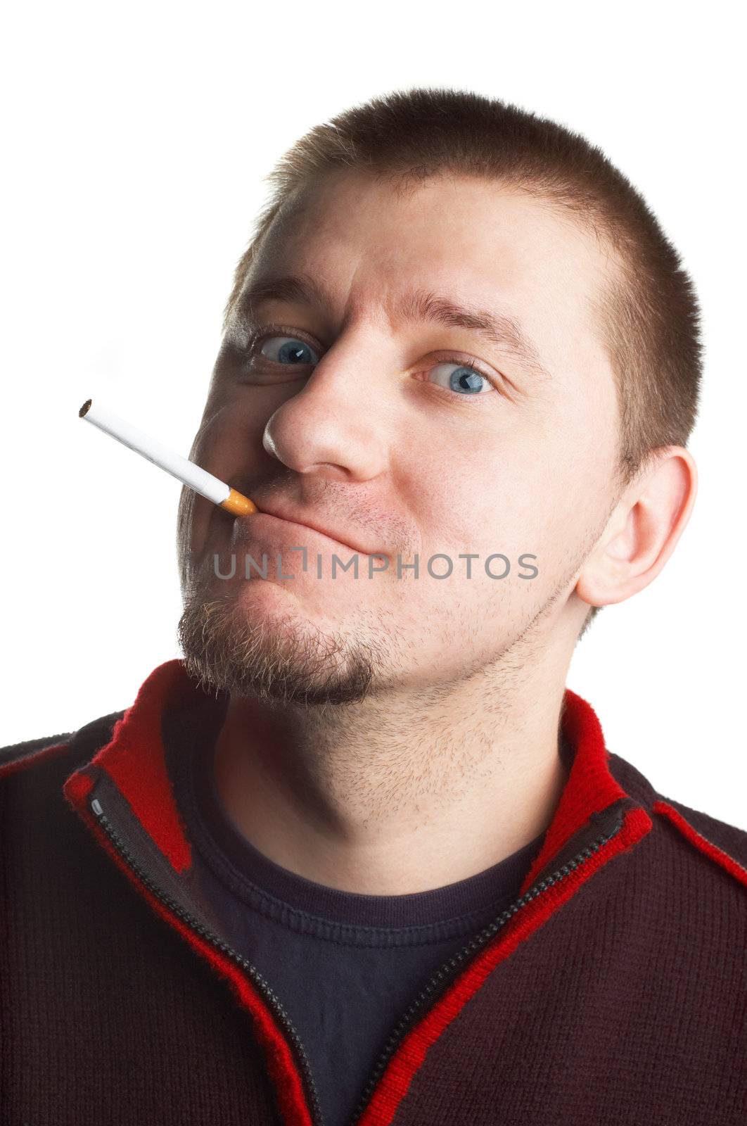 man with cigarette by starush
