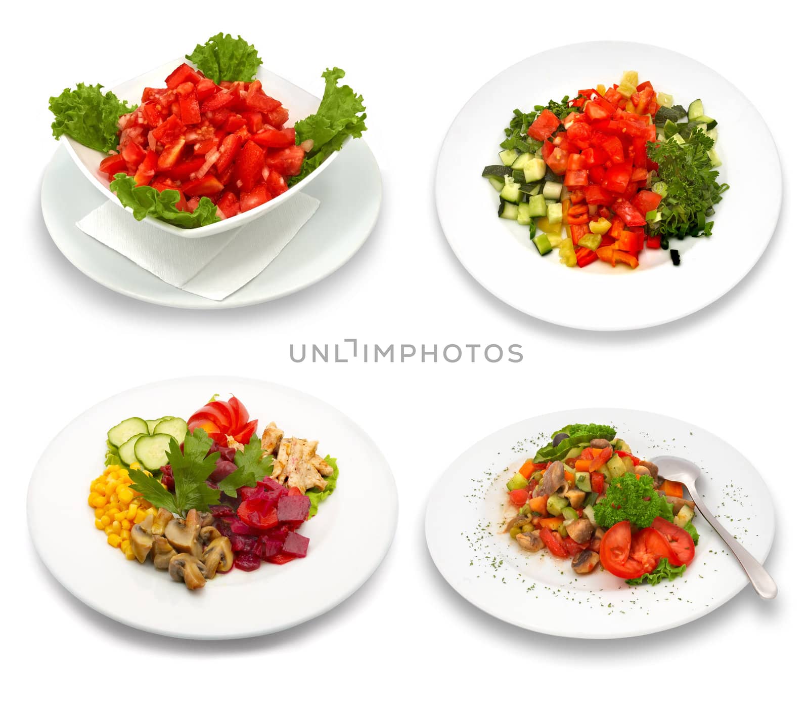 4 salad dishes by starush