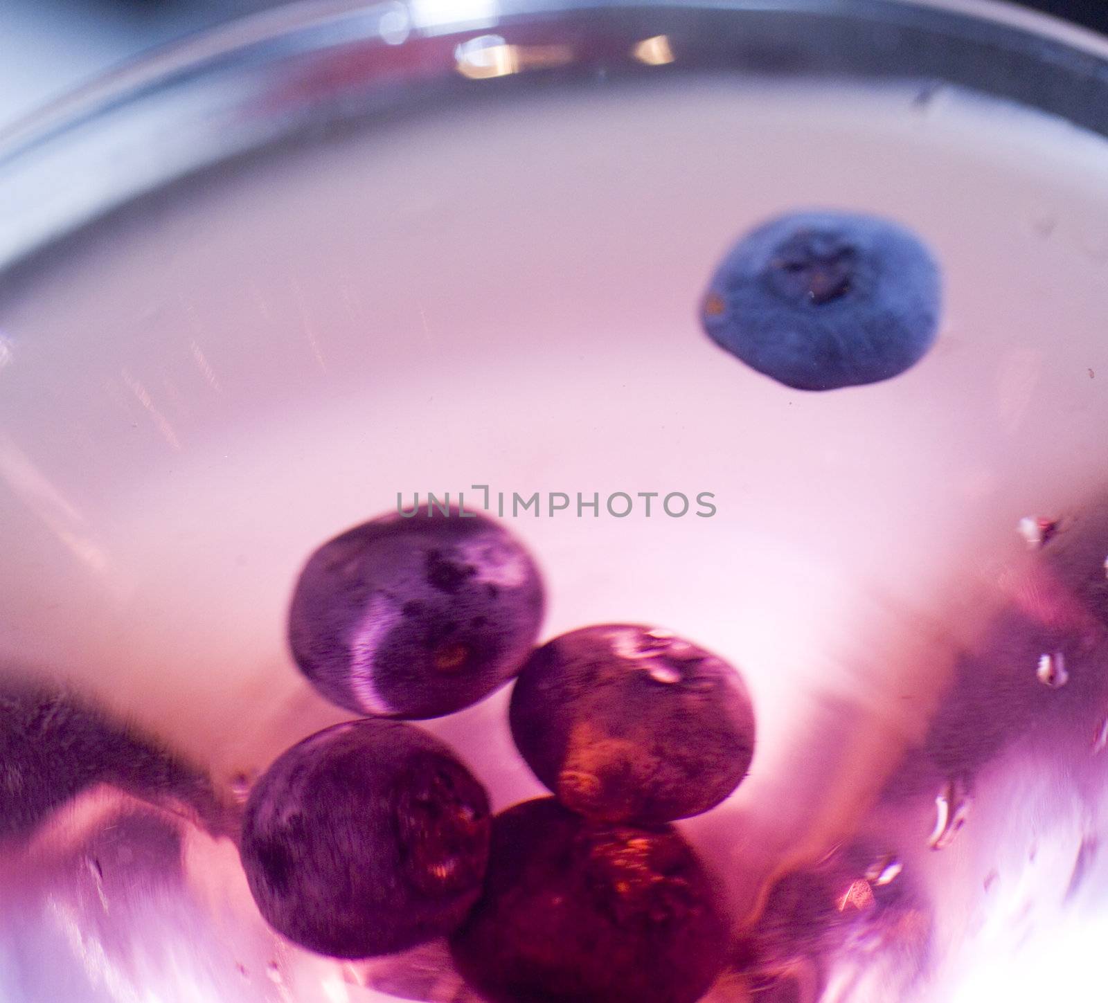 close up shot of a blueberry dry cocktail