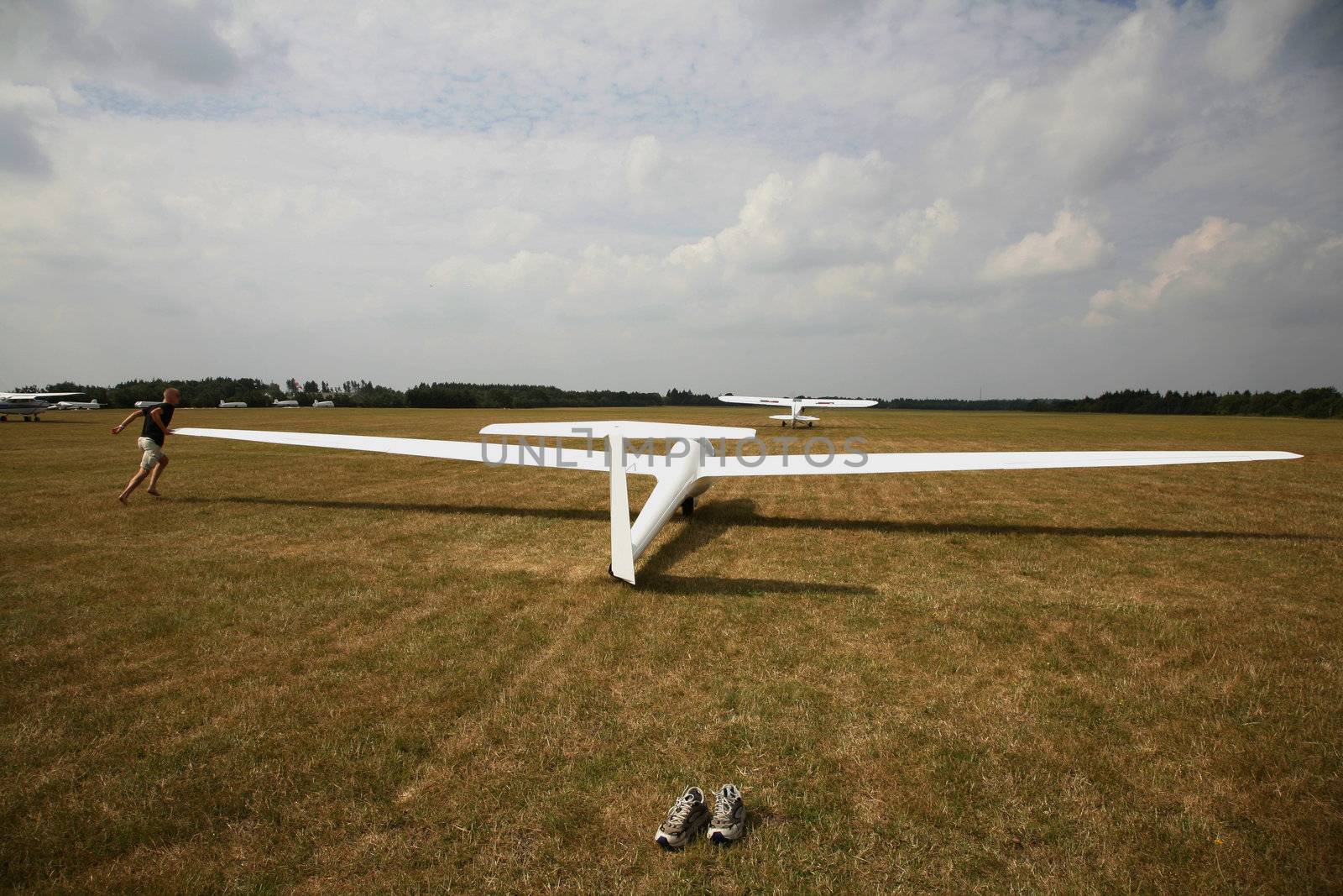 Glider during start - Arnborg, Denmark.