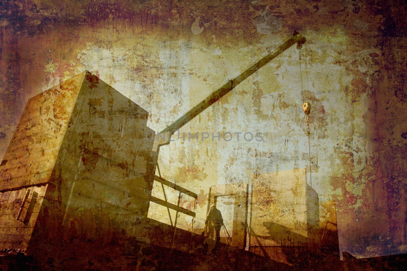 Grunge construction site by ABCDK