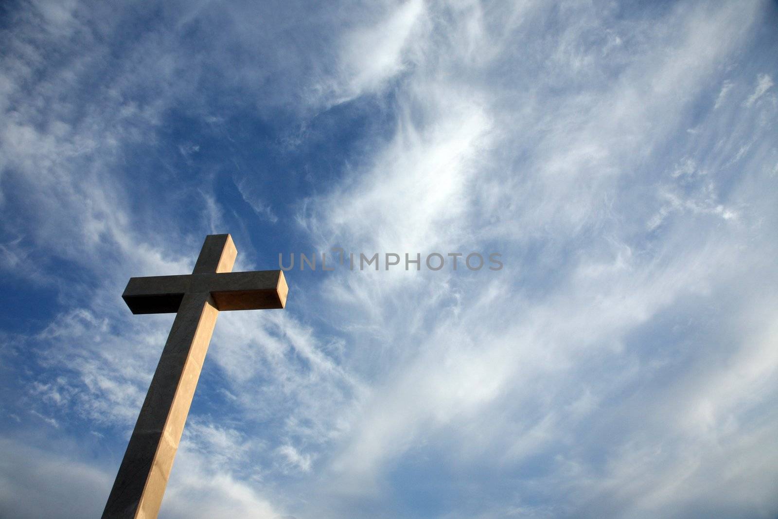 Cross on the hill above Dubrovnik, Croatia