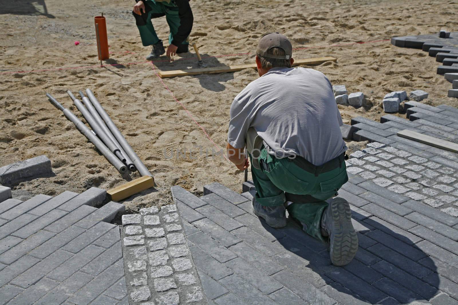 Pavers on job by ABCDK