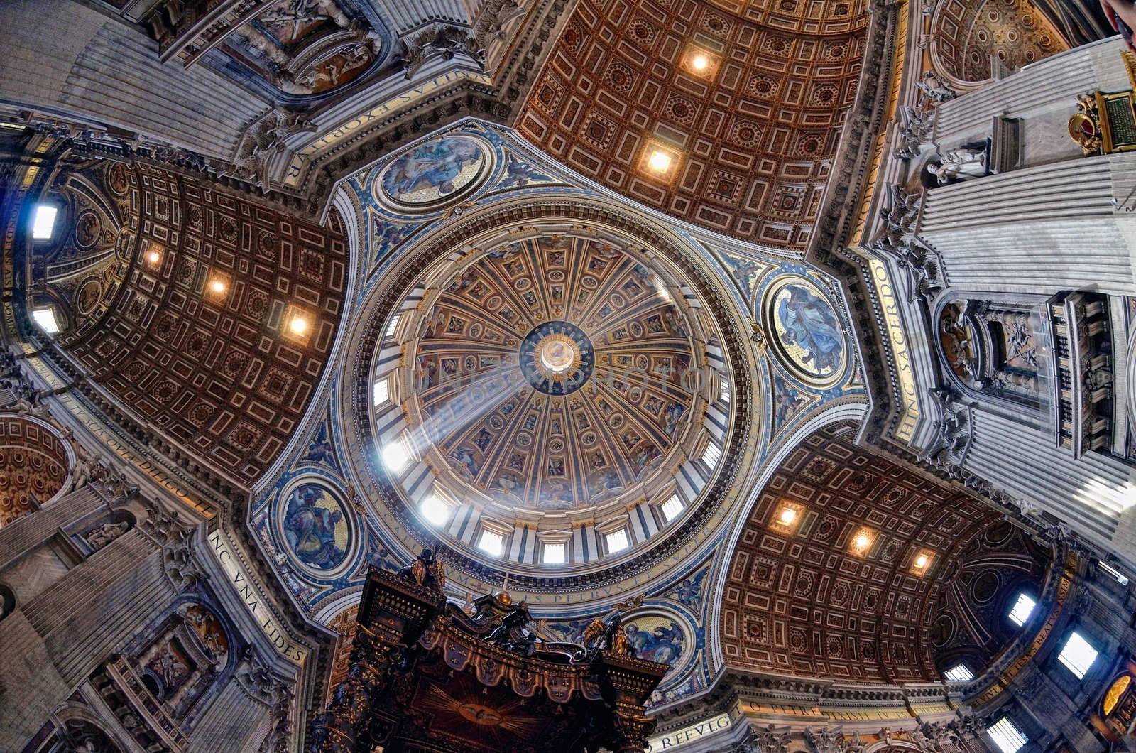 Interior of St. Peter's Cathedral, Vatican City. Italy