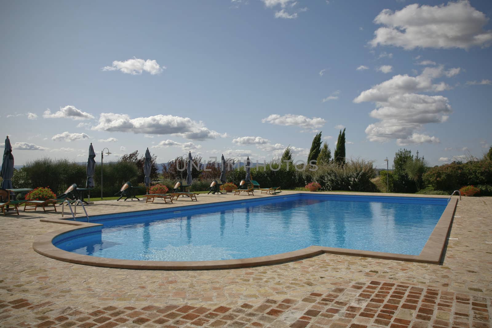 Swimming pool Marche - Italy near the city Assisi.