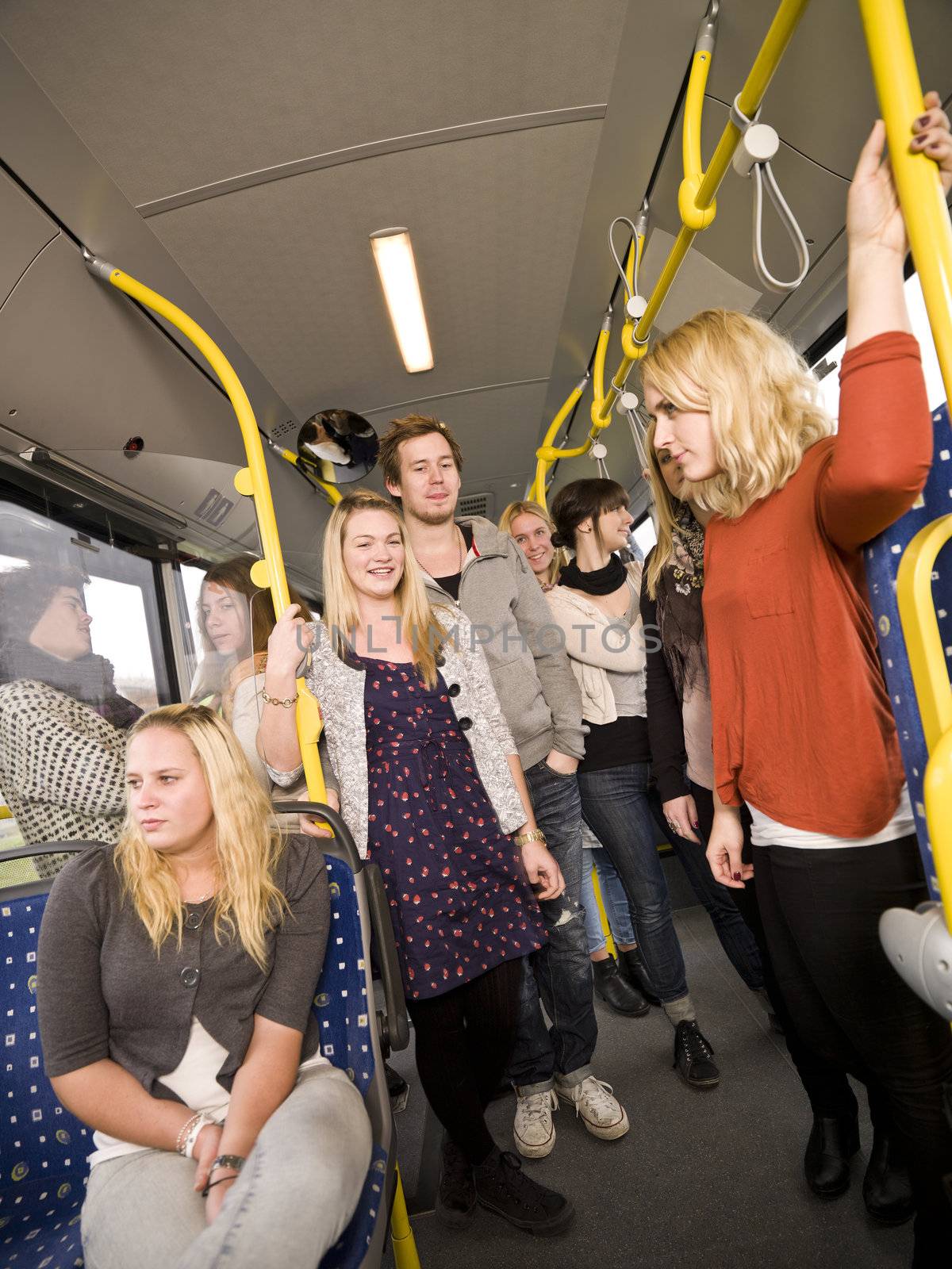 Group of people on the bus