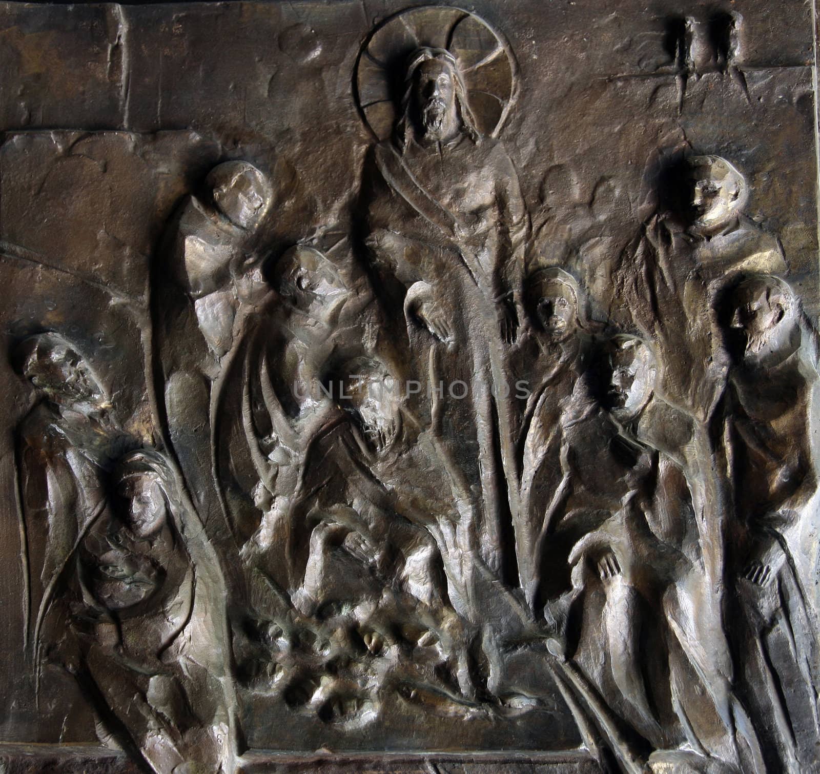Detail of the door of the Church of St. Peter, Tabgha