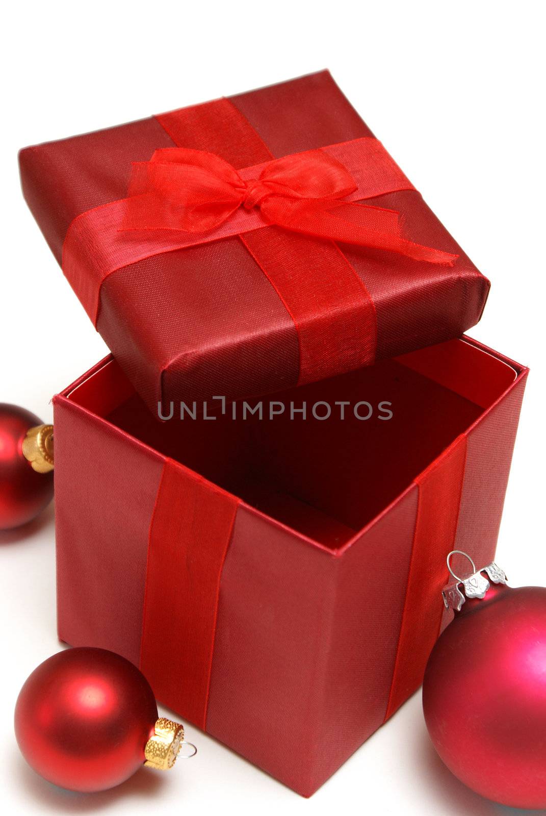 An open gift box for the holiday season.