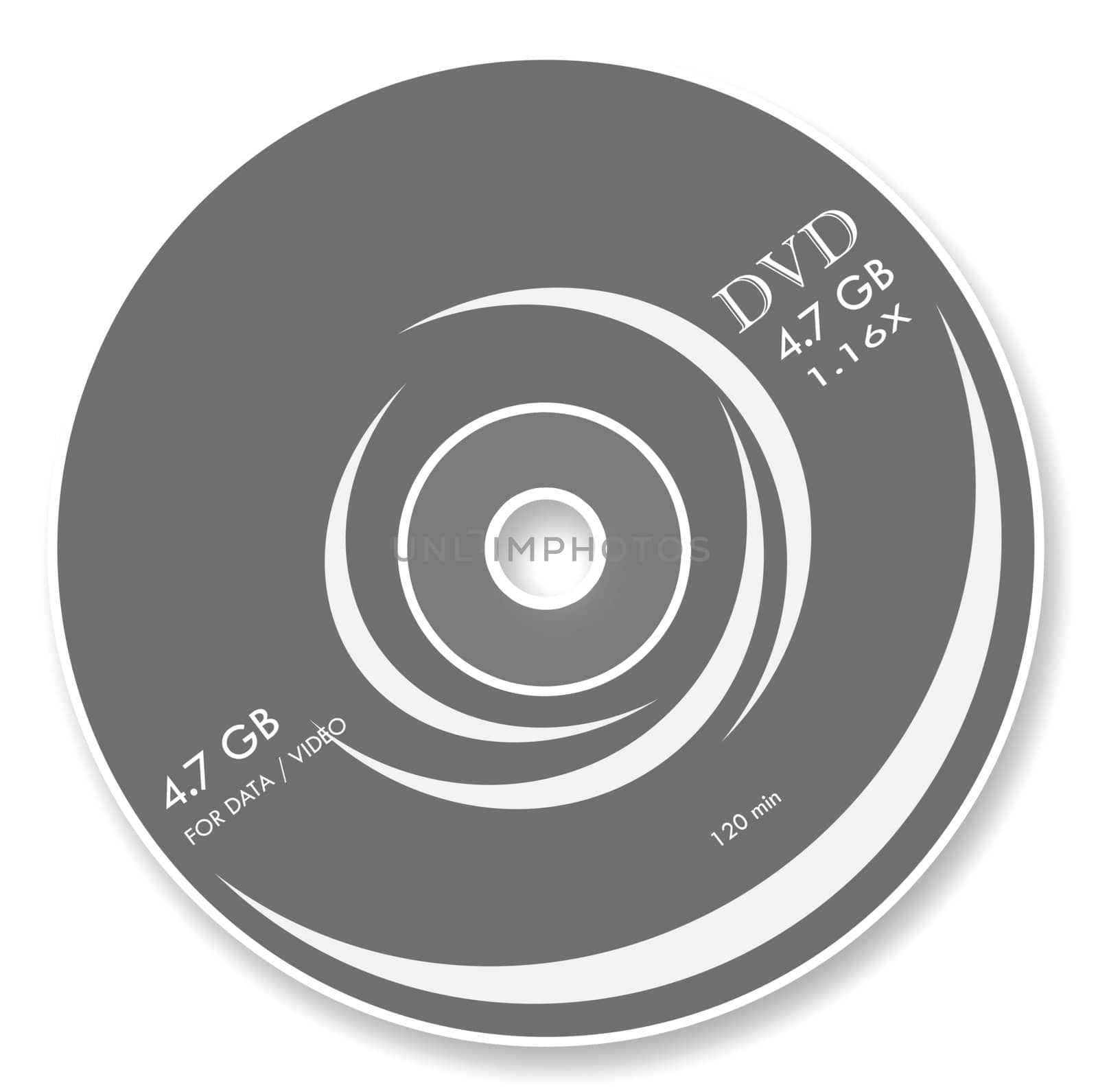 DVD disk,2D illustration